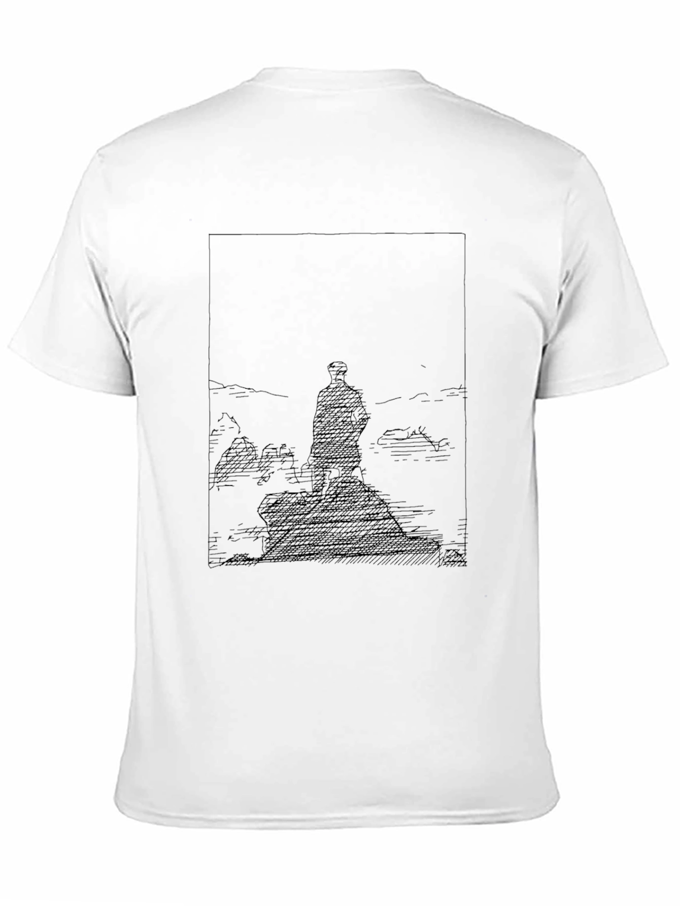 Wanderer Tee: Dark Graphic Print T-Shirt