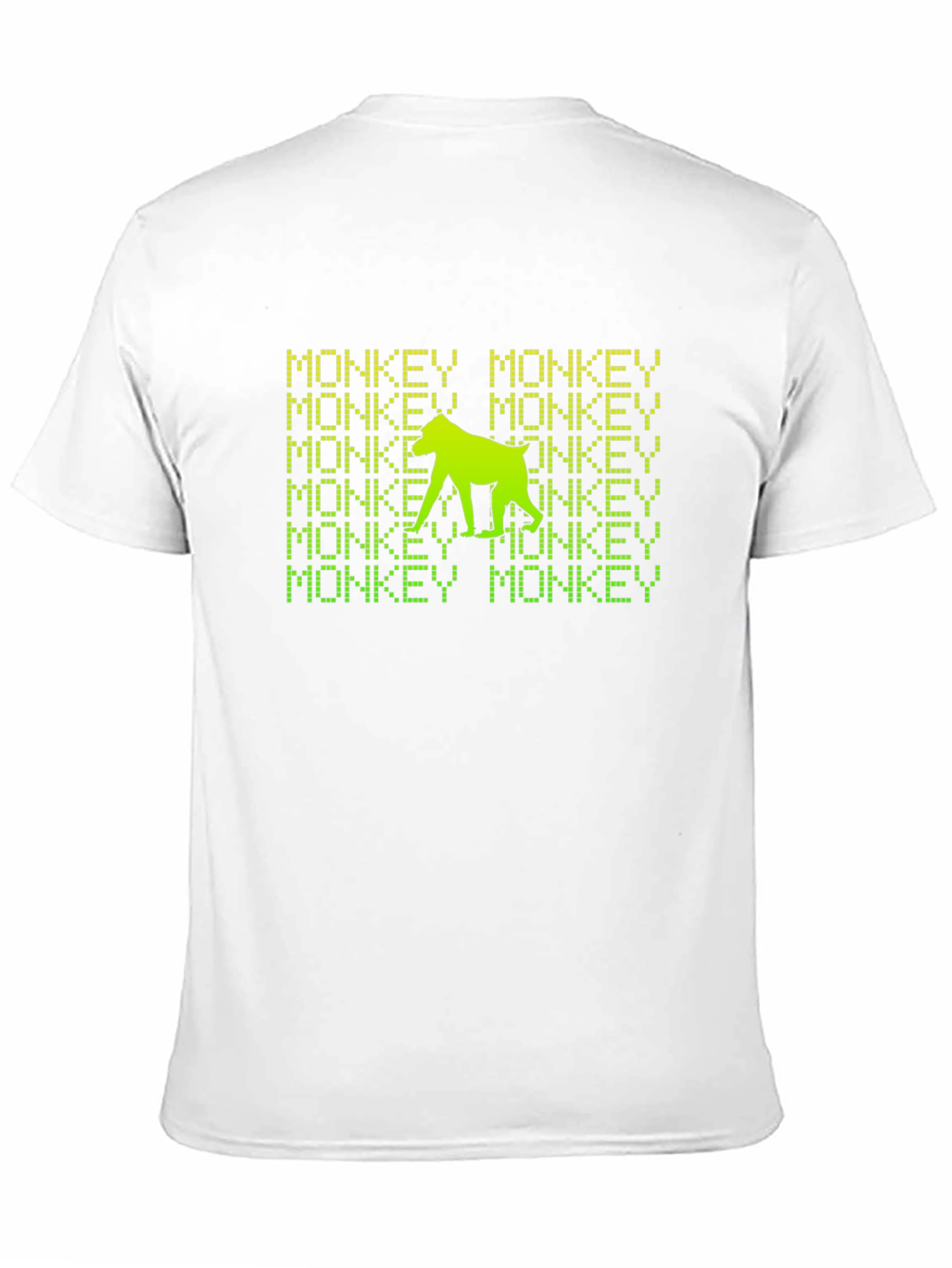 Monkey Text Graphic Print Black T-Shirt