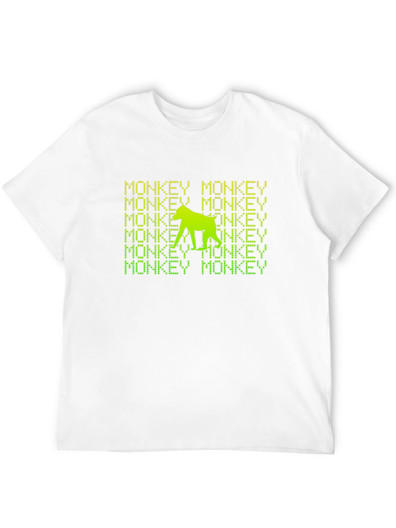 Monkey Text Graphic Print Black T-Shirt