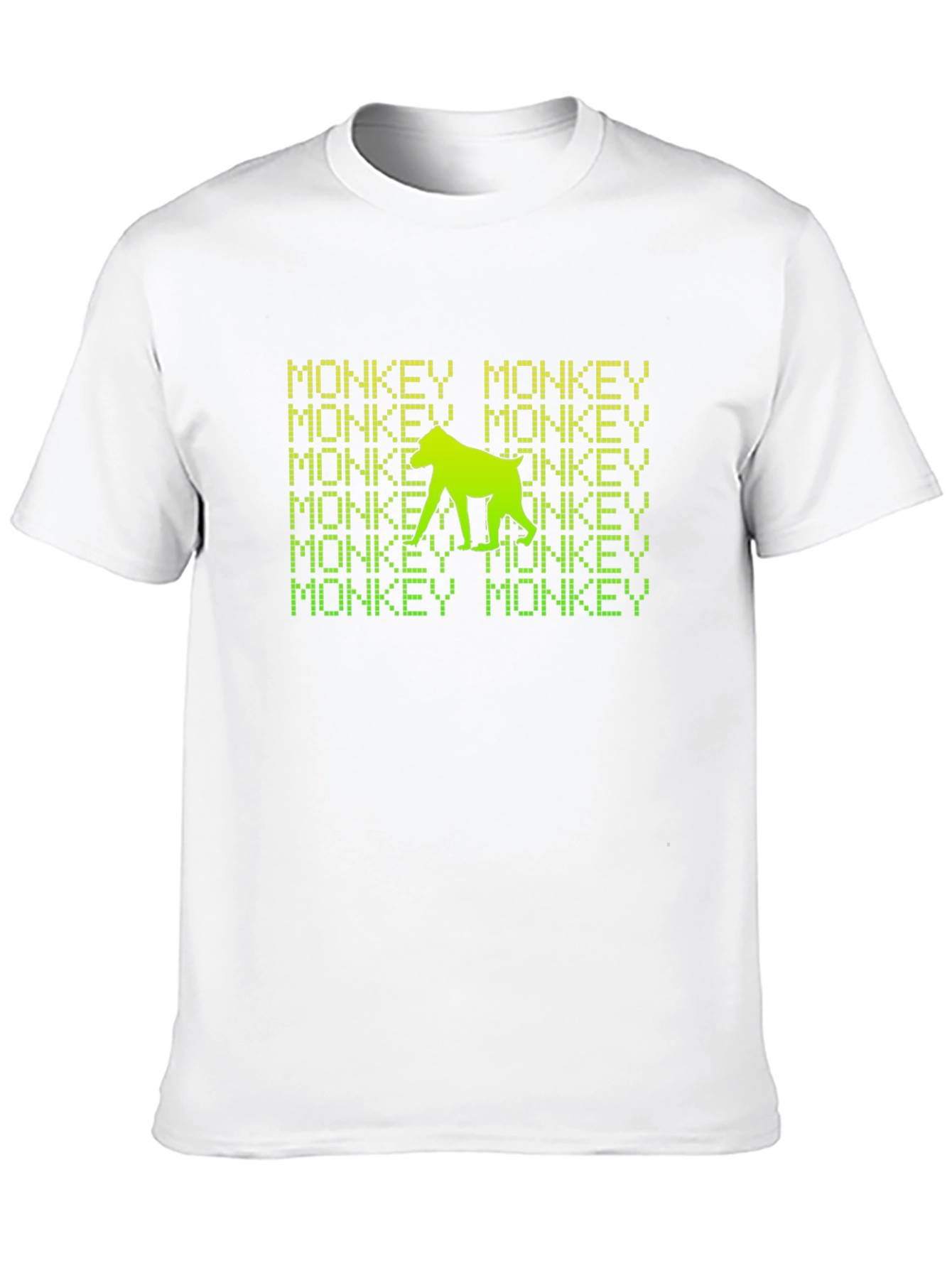 Monkey Text Graphic Print Black T-Shirt