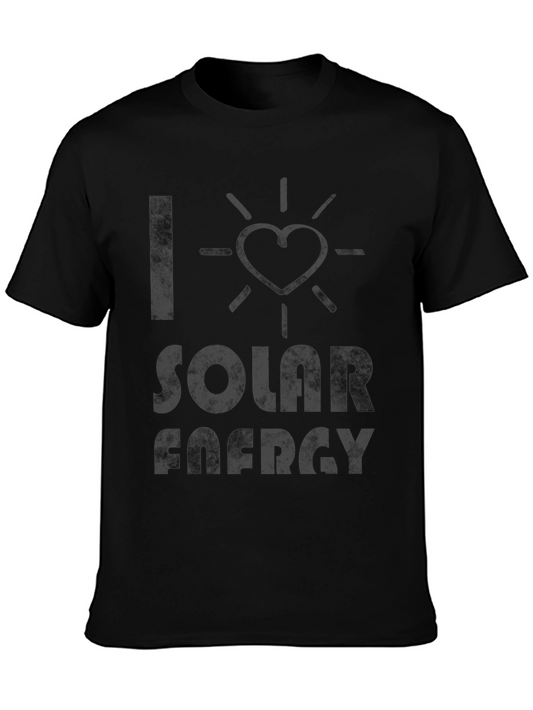 I Love Solar Energy T-Shirt - Black