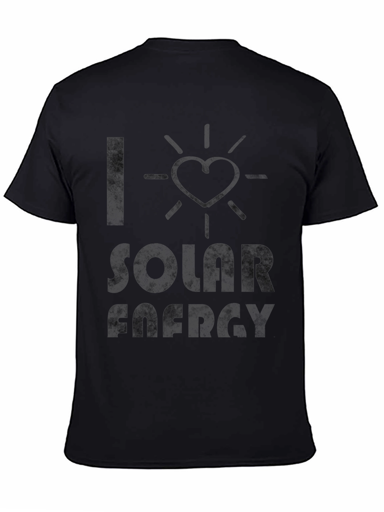 I Love Solar Energy T-Shirt - Black