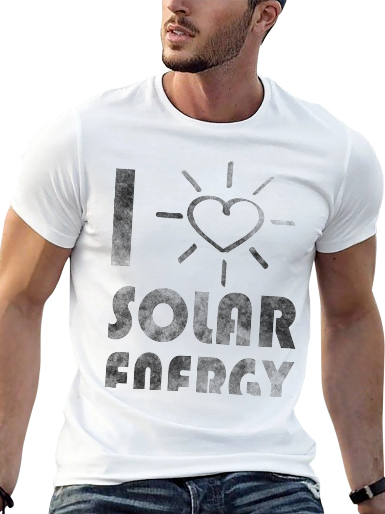 I Love Solar Energy T-Shirt - Black