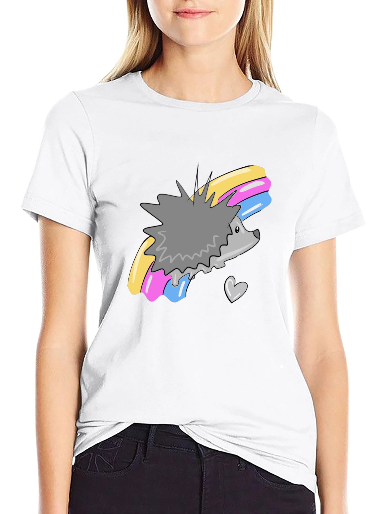 Cute Hedgehog Rainbow T-Shirt