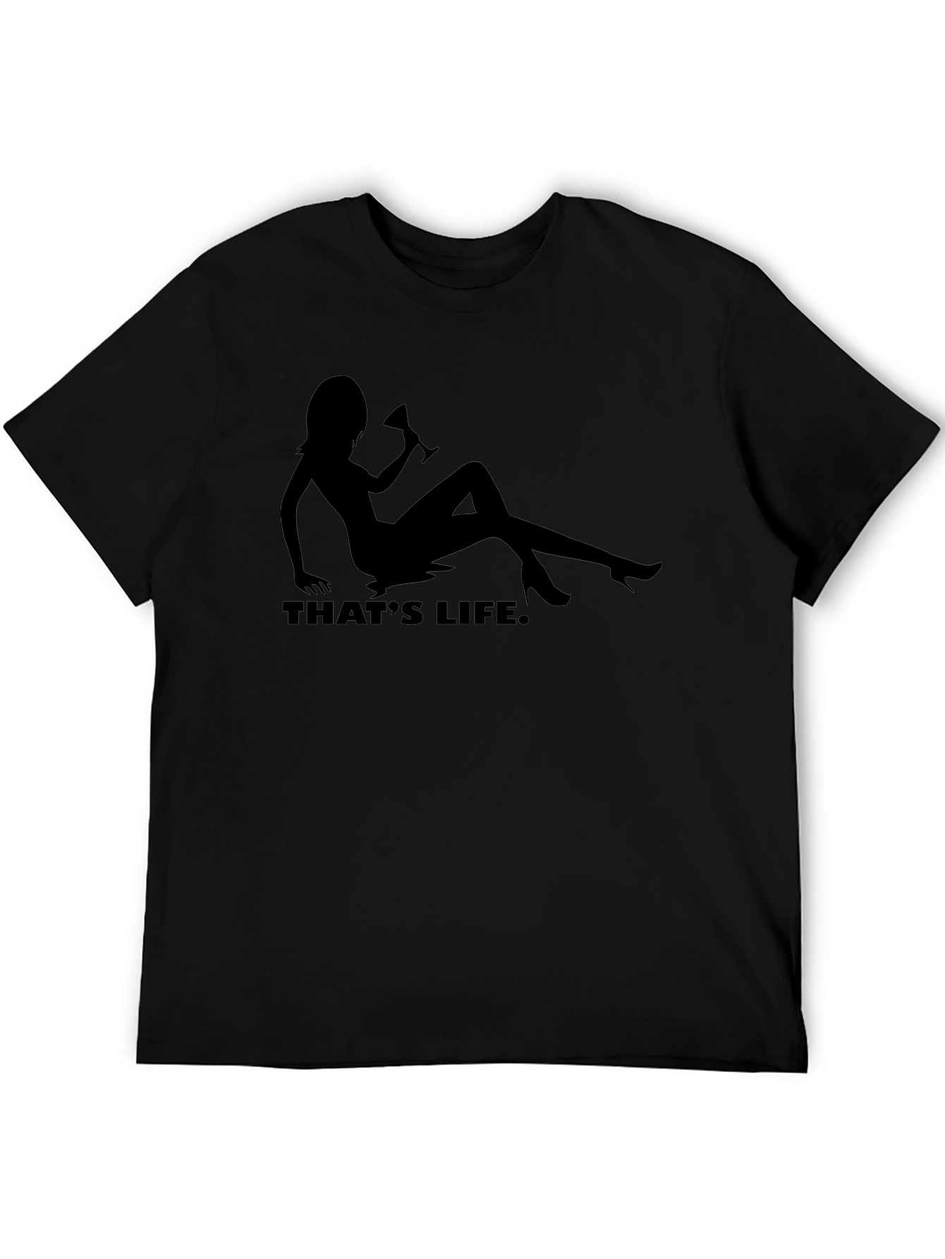 Thats Life Graphic Tee - Black Novelty T-Shirt