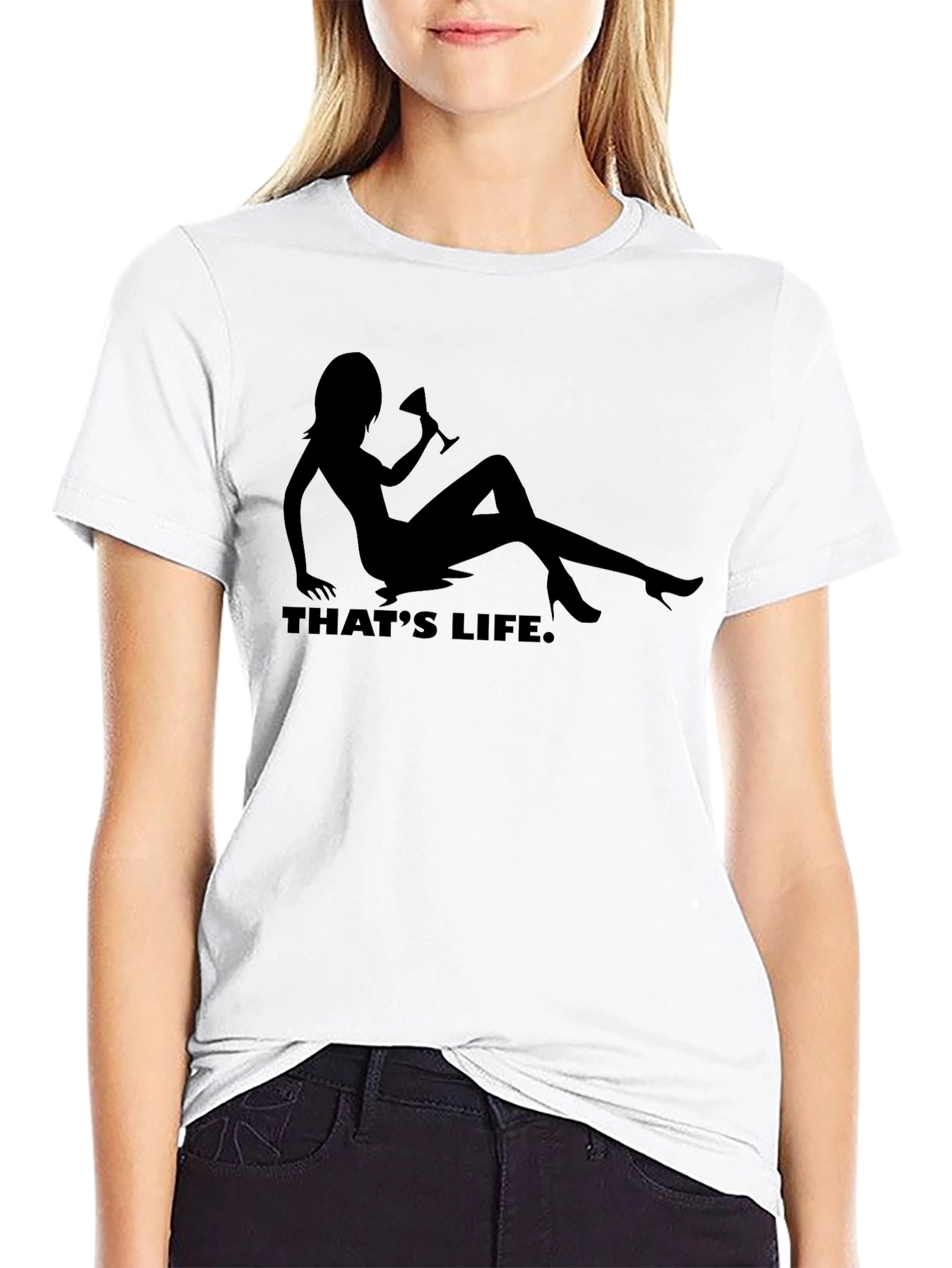 Thats Life Graphic Tee - Black Novelty T-Shirt