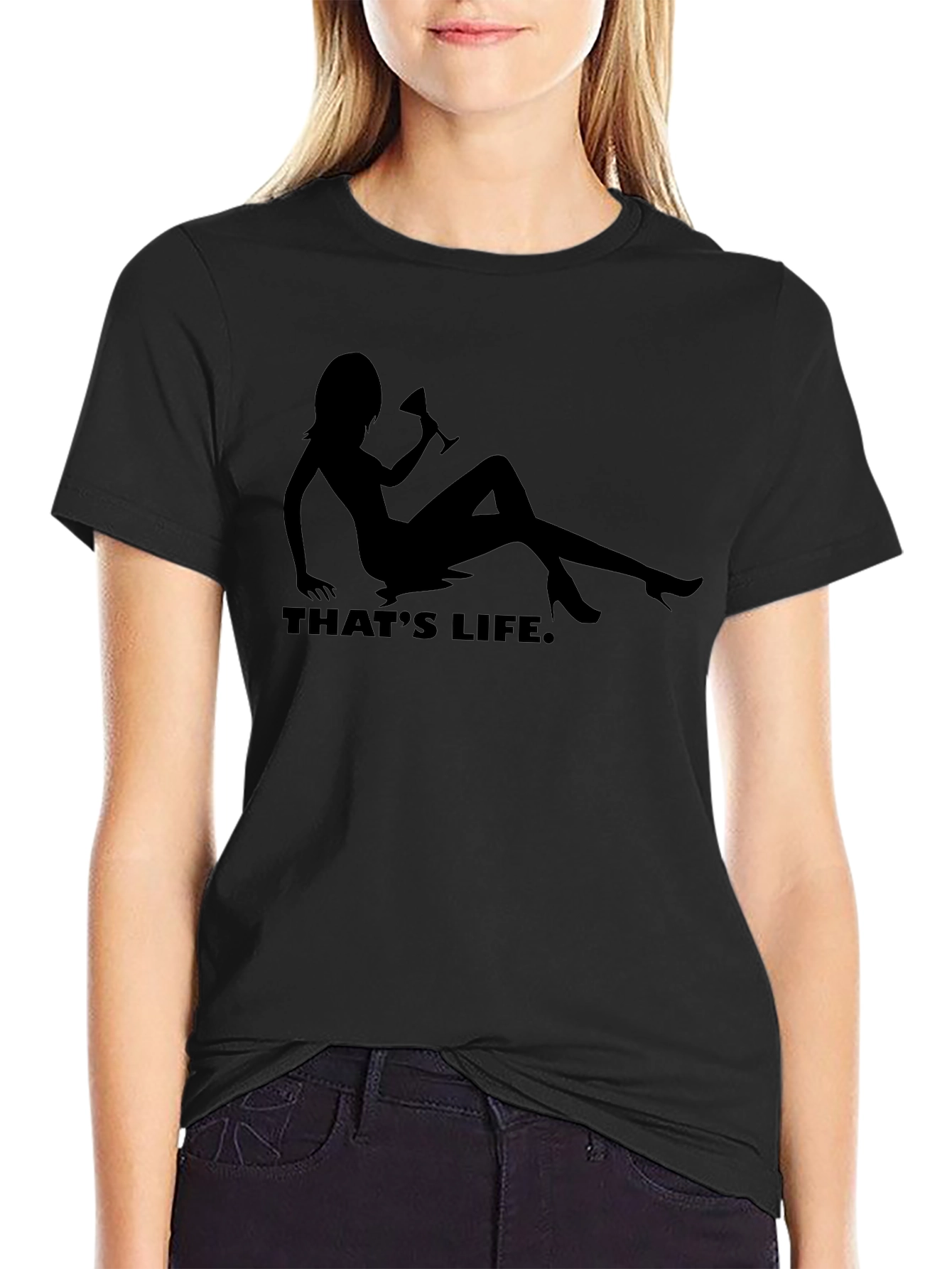 Thats Life Graphic Tee - Black Novelty T-Shirt