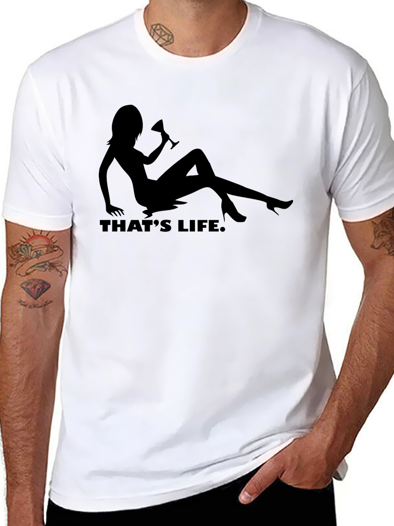 Thats Life Graphic Tee - Black Novelty T-Shirt