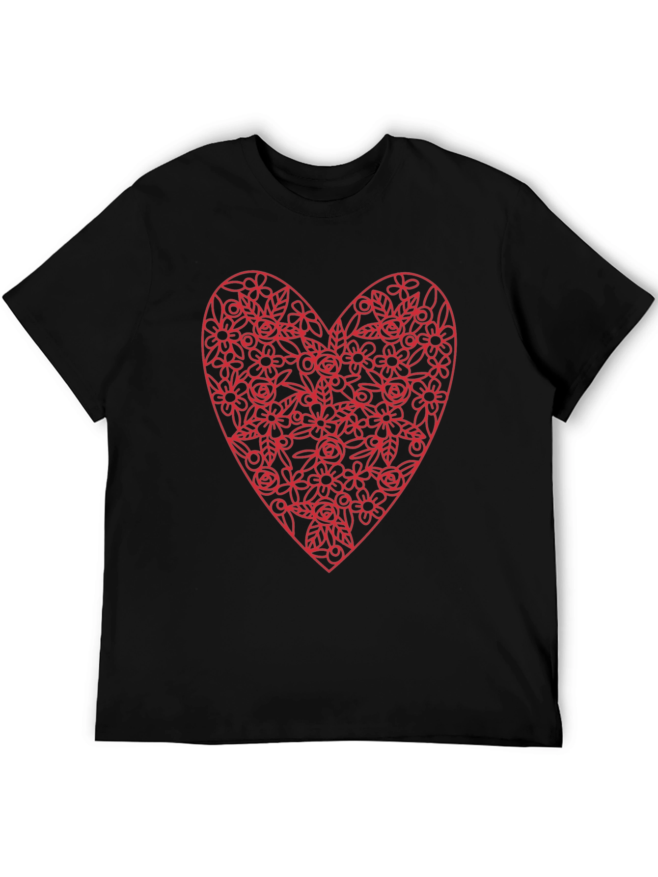 Floral Heart Graphic Tee - Valentines Day