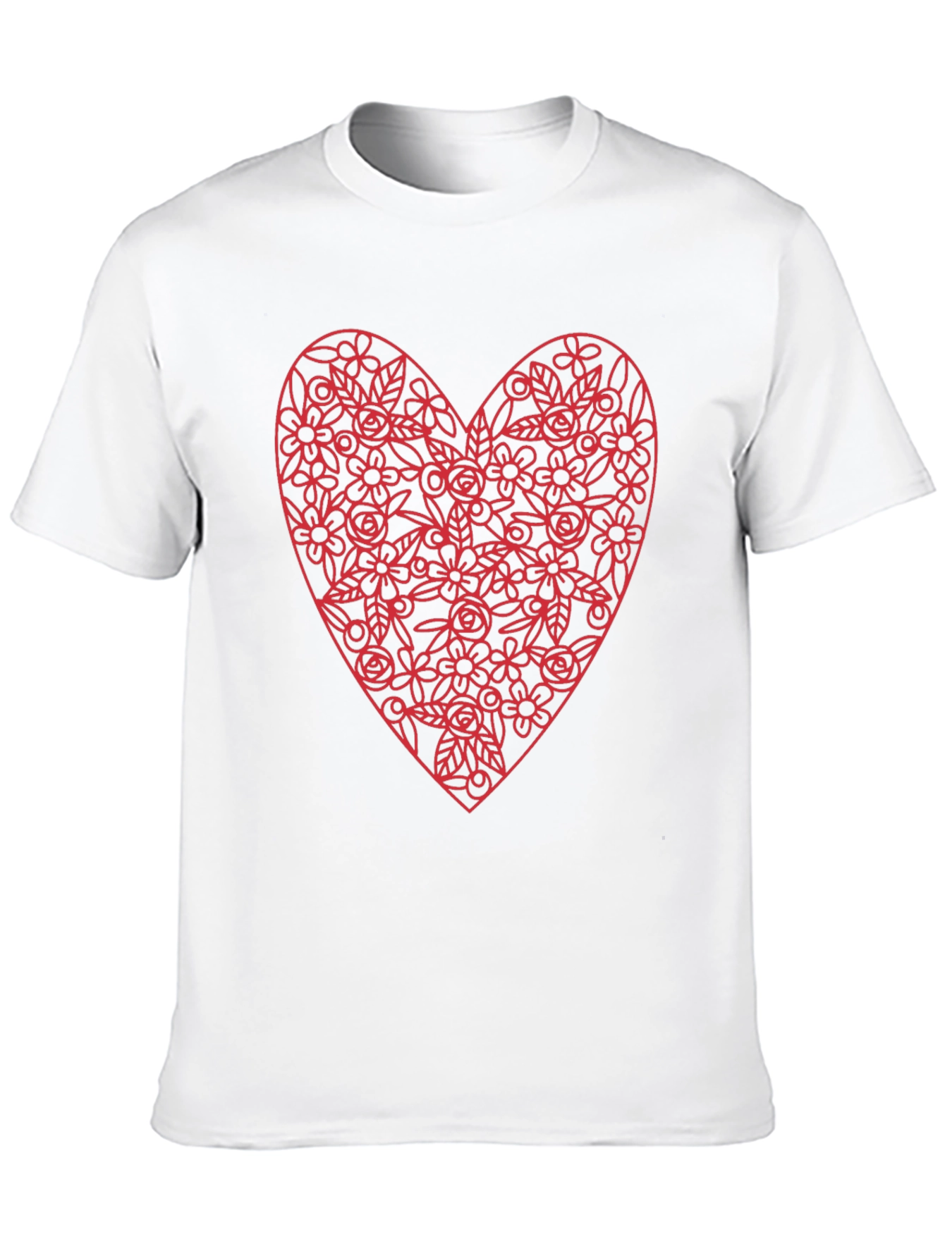 Floral Heart Graphic Tee - Valentines Day