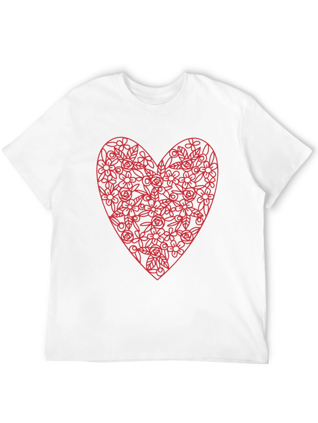 Floral Heart Graphic Tee - Valentines Day
