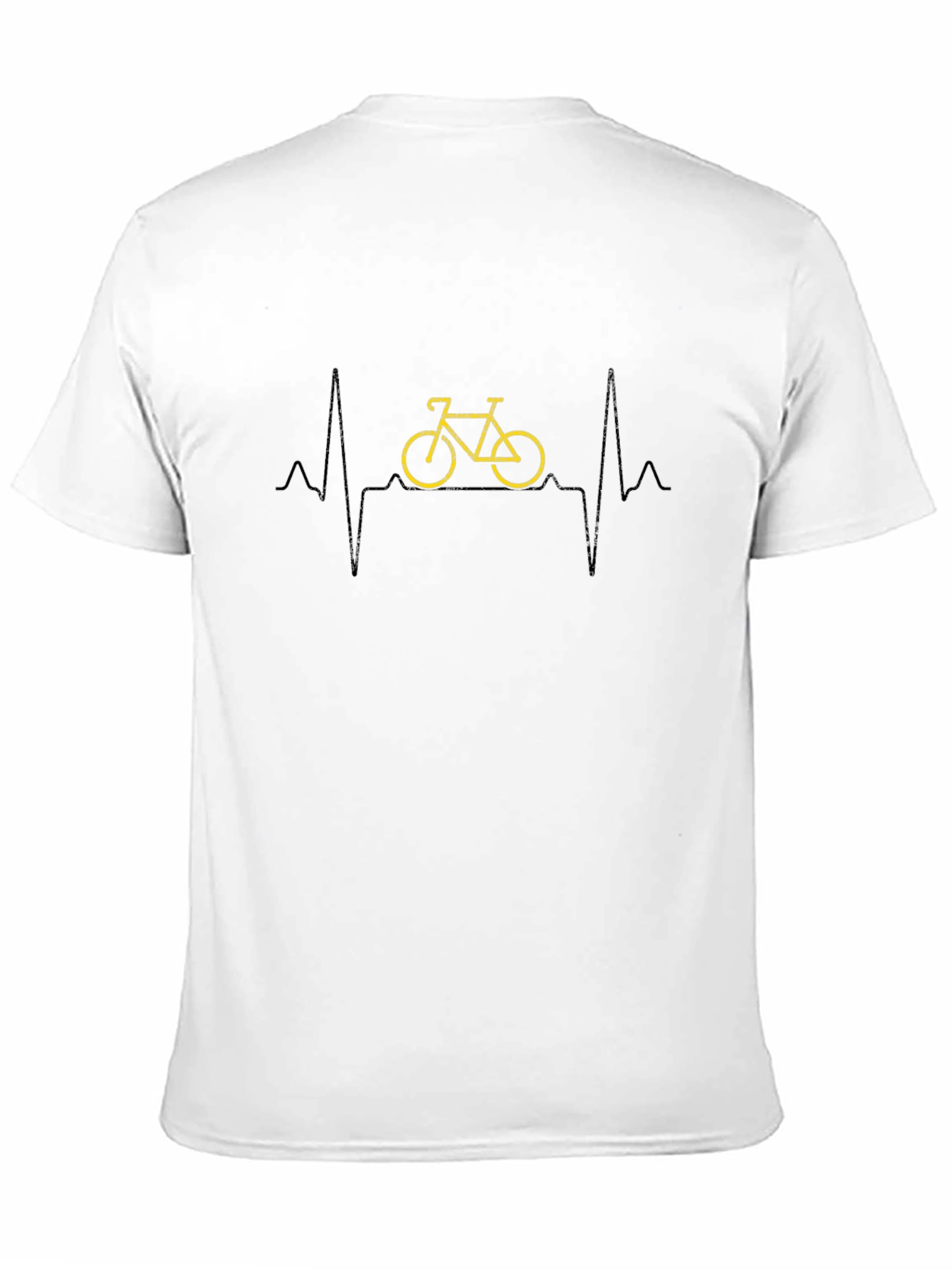 Bicycle Heartbeat Graphic Tee - Black Cotton T-Shirt