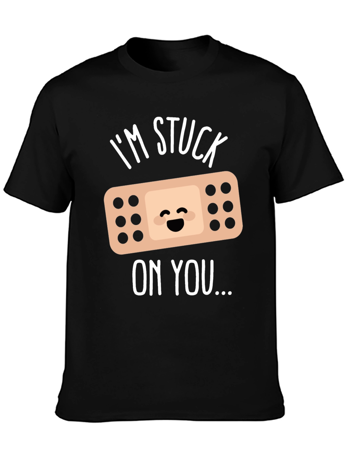 Stuck On You Bandage Graphic Tee - Black