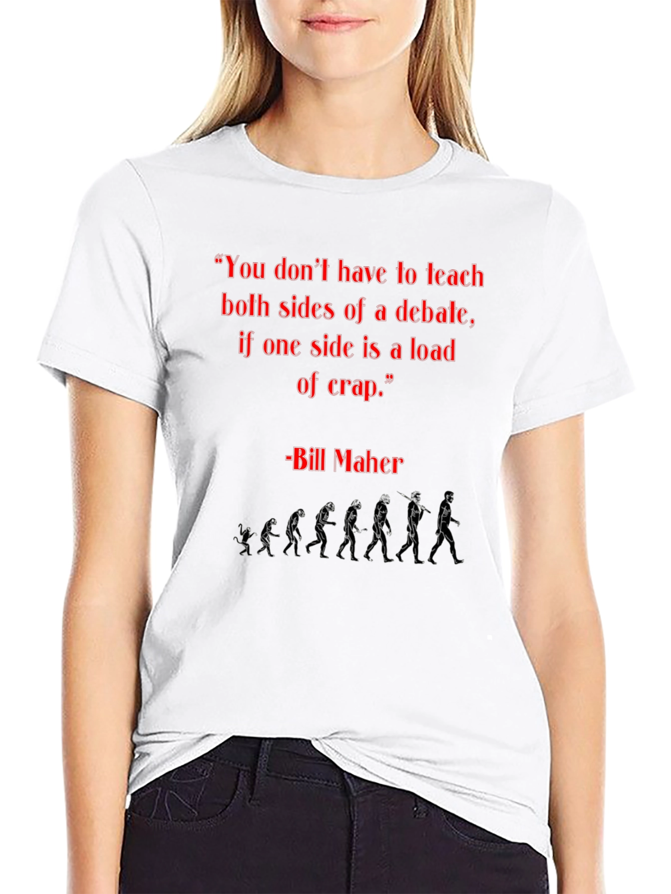 Bill Maher T-Shirt: Evolution Graphic Tee
