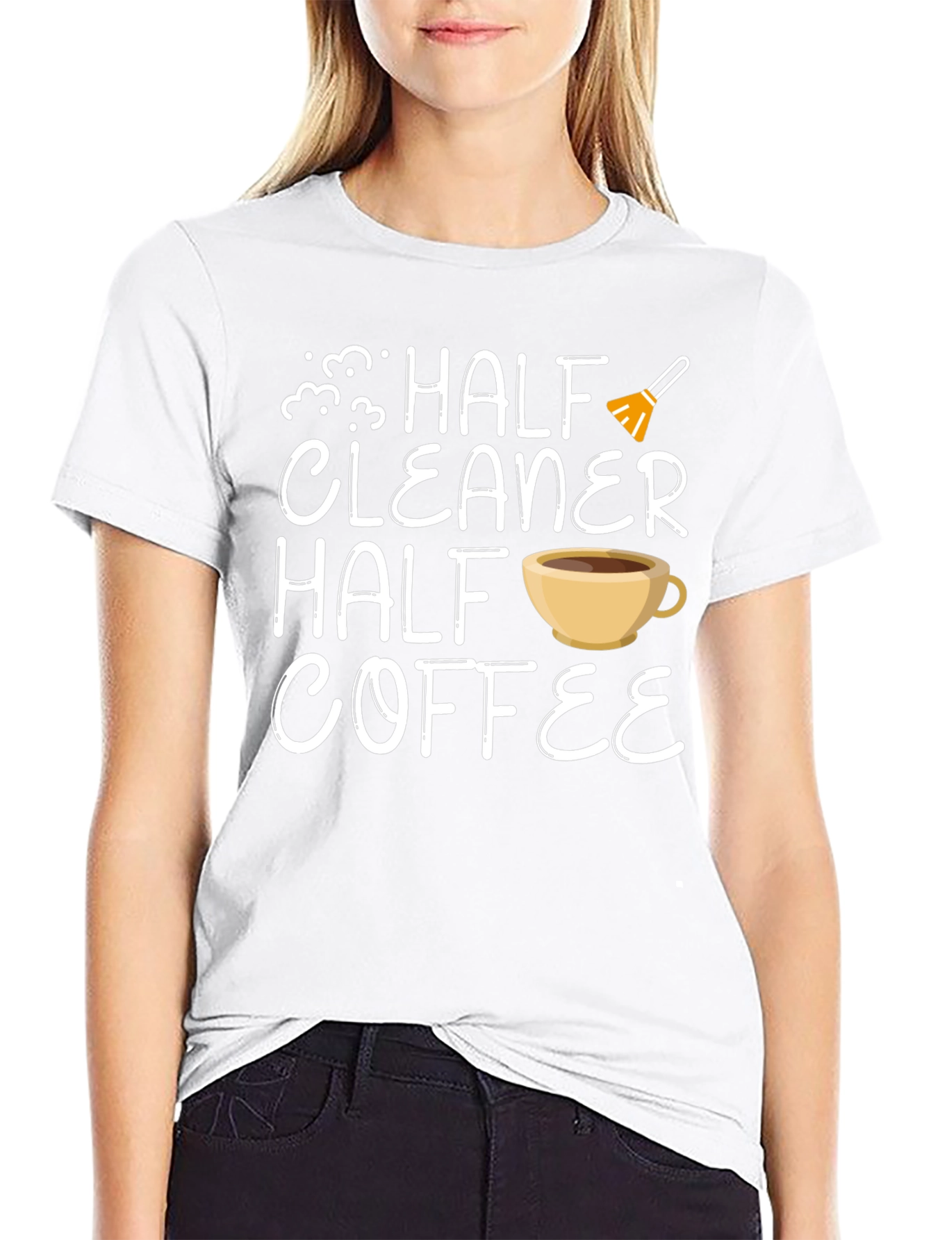 Half Cleaner Half Coffee T-Shirt