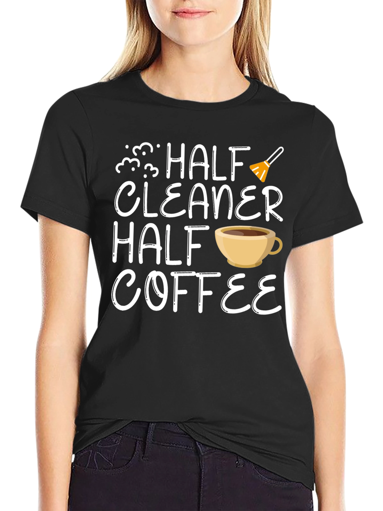 Half Cleaner Half Coffee T-Shirt