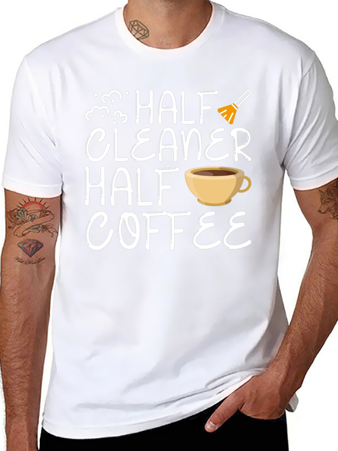 Half Cleaner Half Coffee T-Shirt