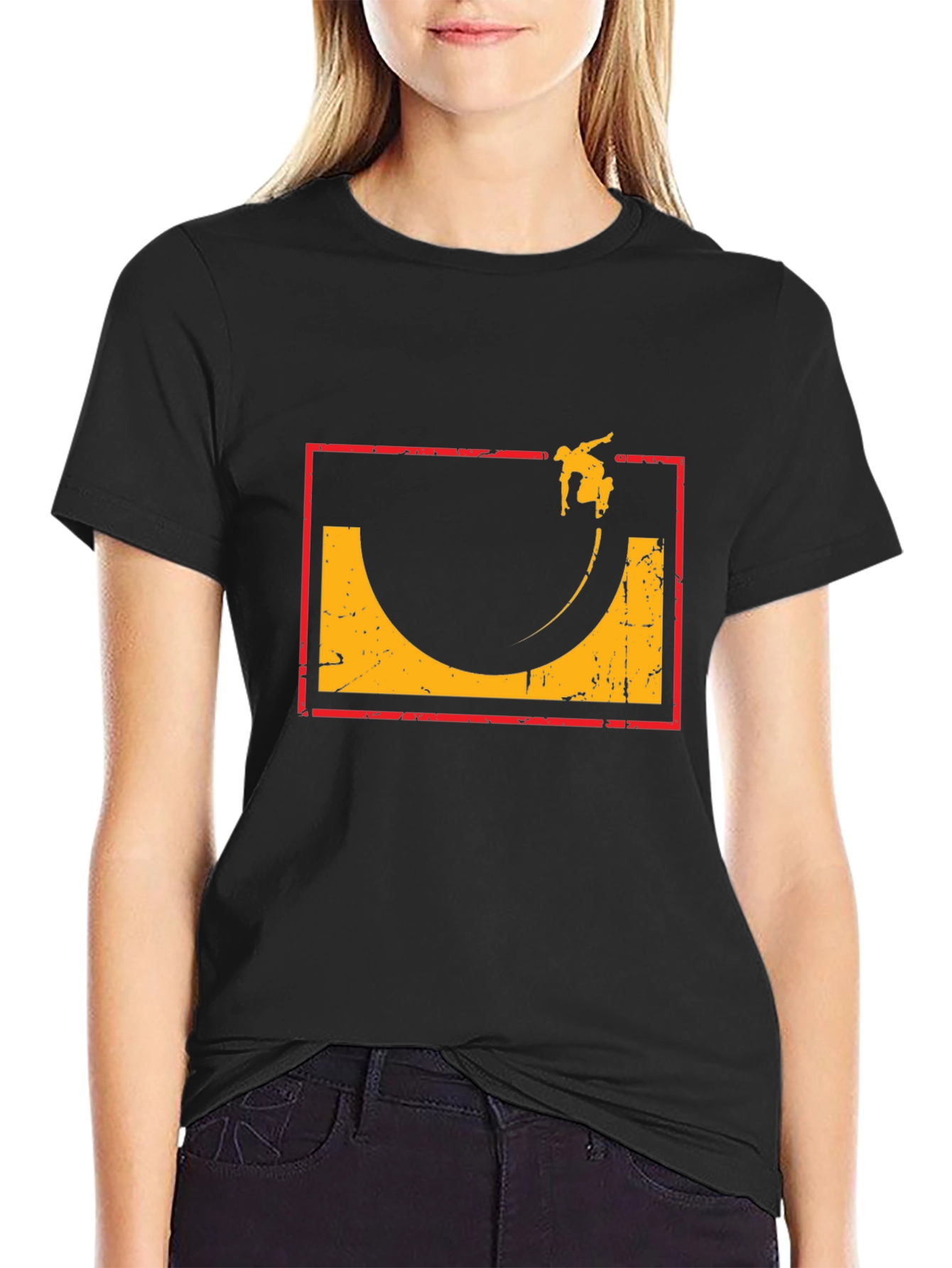 Skate Halfpipe Graphic Tee - Retro Skateboarding Shirt