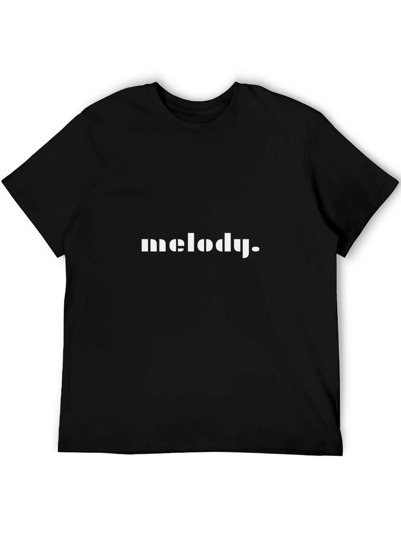 Melody Graphic Tee - Black Cotton T-Shirt