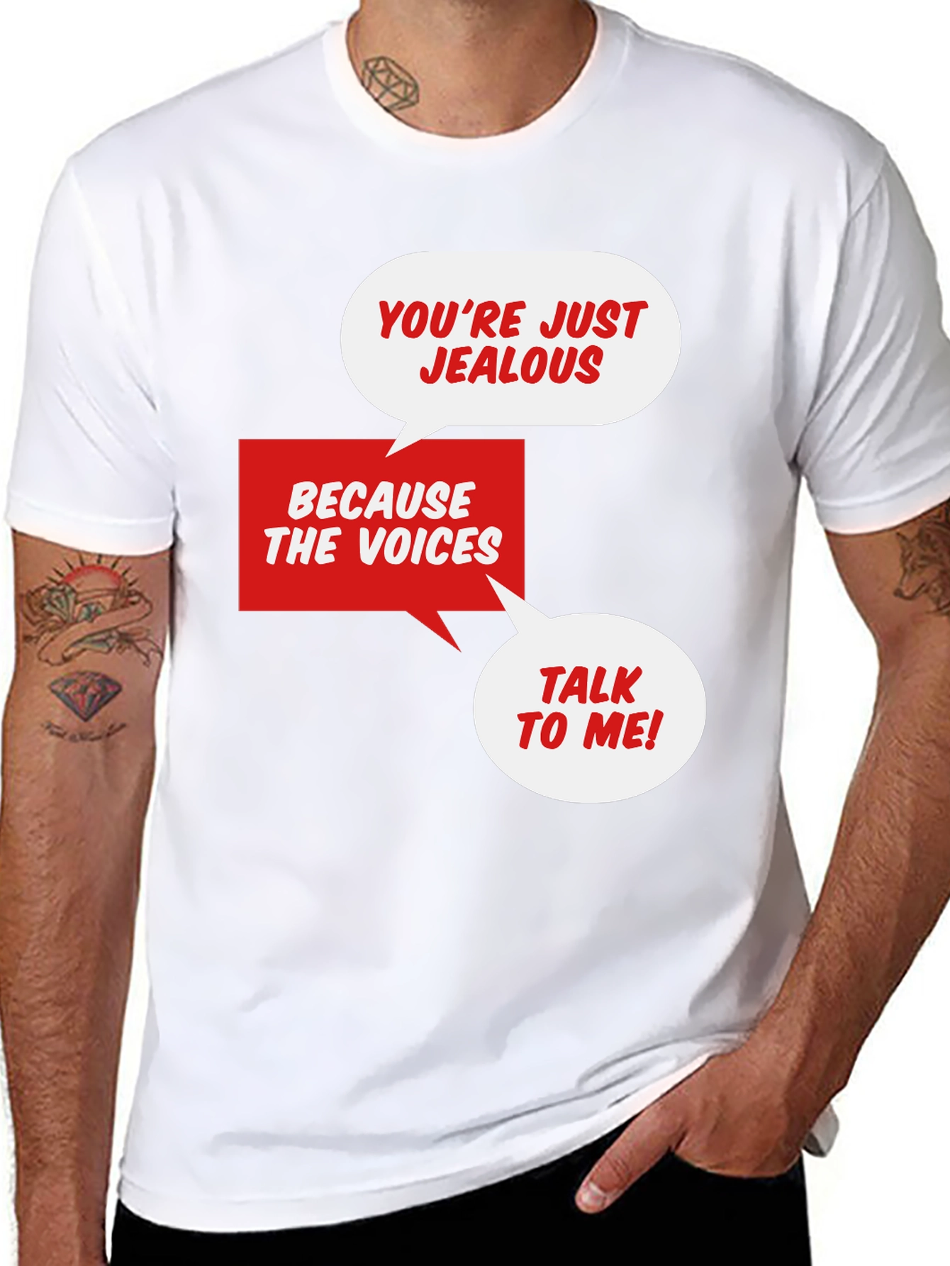 Funny Graphic T-Shirt: Jealous Voices Tee