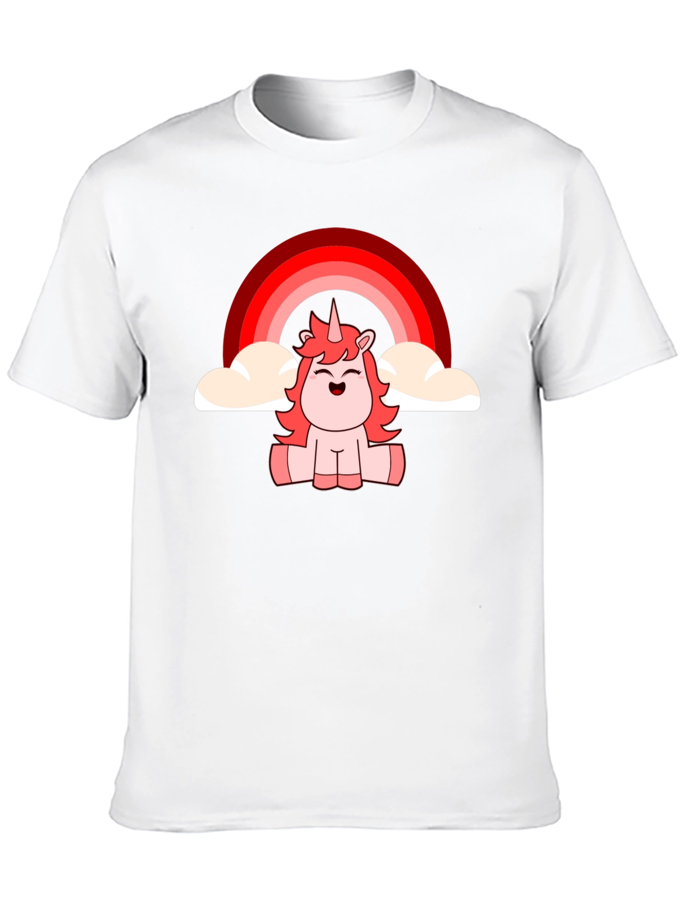 Unicorn Rainbow Graphic T-Shirt - Black