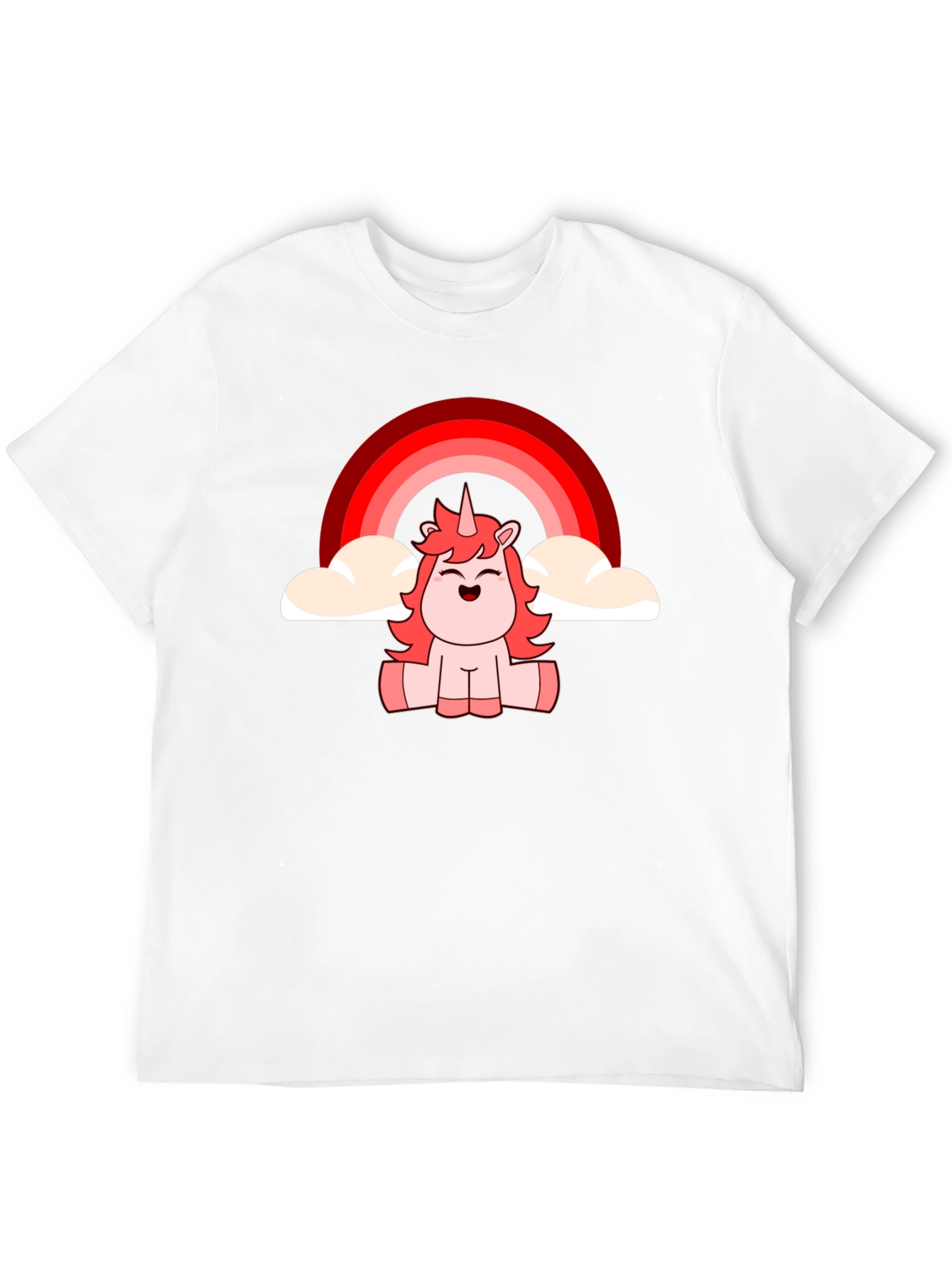 Unicorn Rainbow Graphic T-Shirt - Black