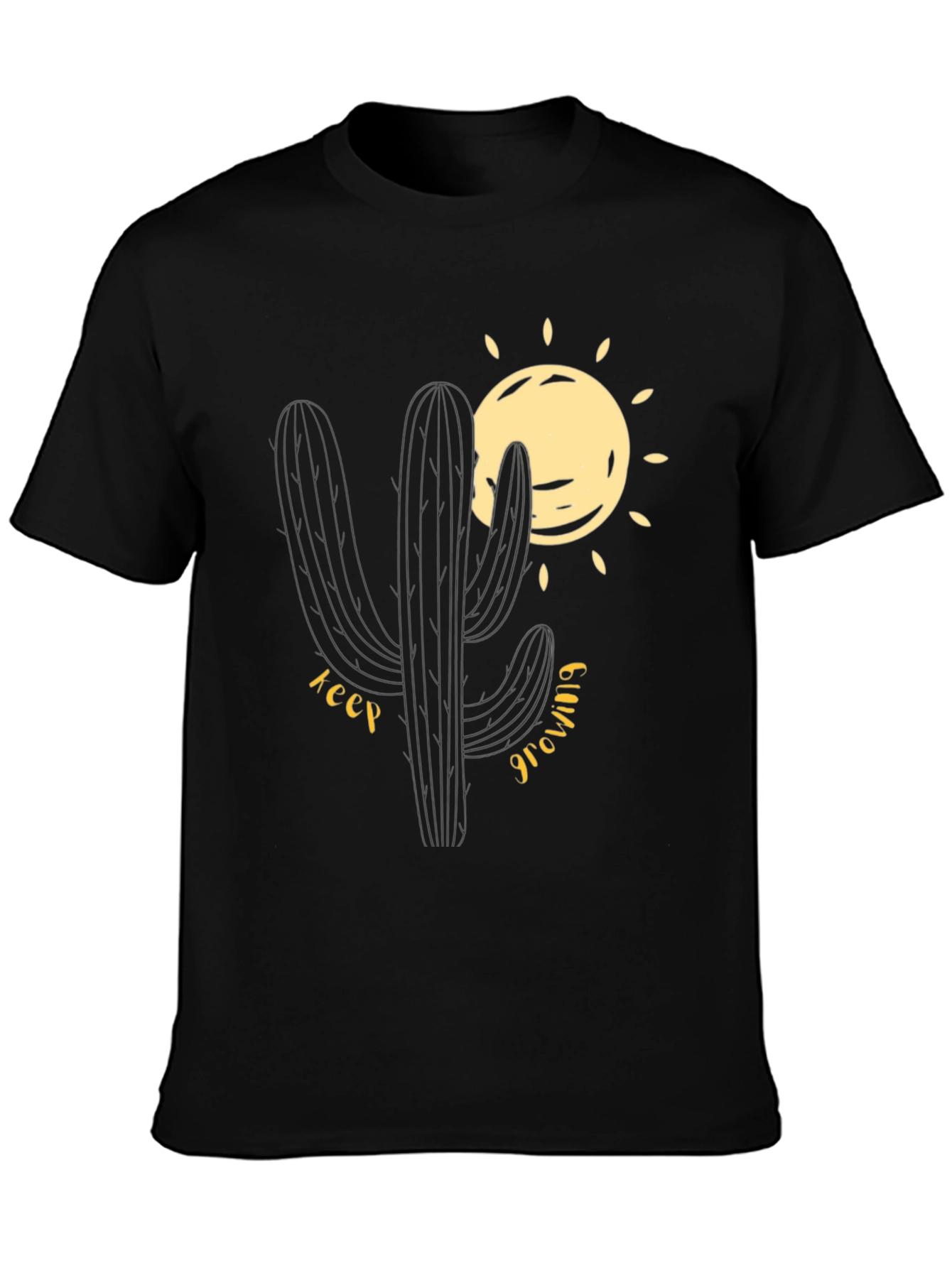Cactus Graphic T-Shirt - Keep Growing Design