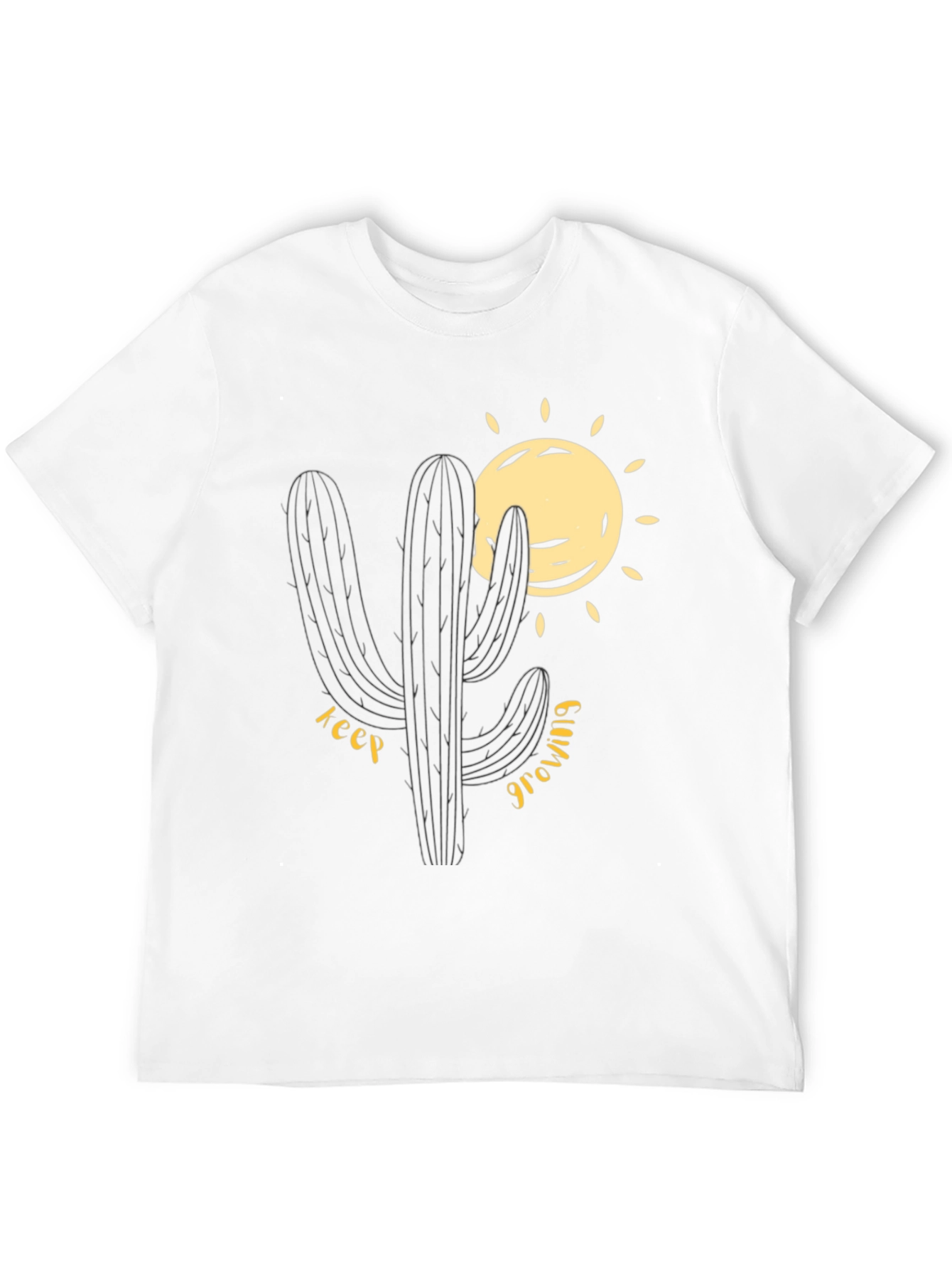 Cactus Graphic T-Shirt - Keep Growing Design