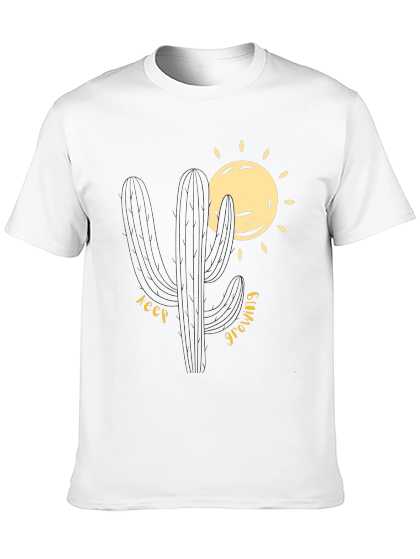 Cactus Graphic T-Shirt - Keep Growing Design