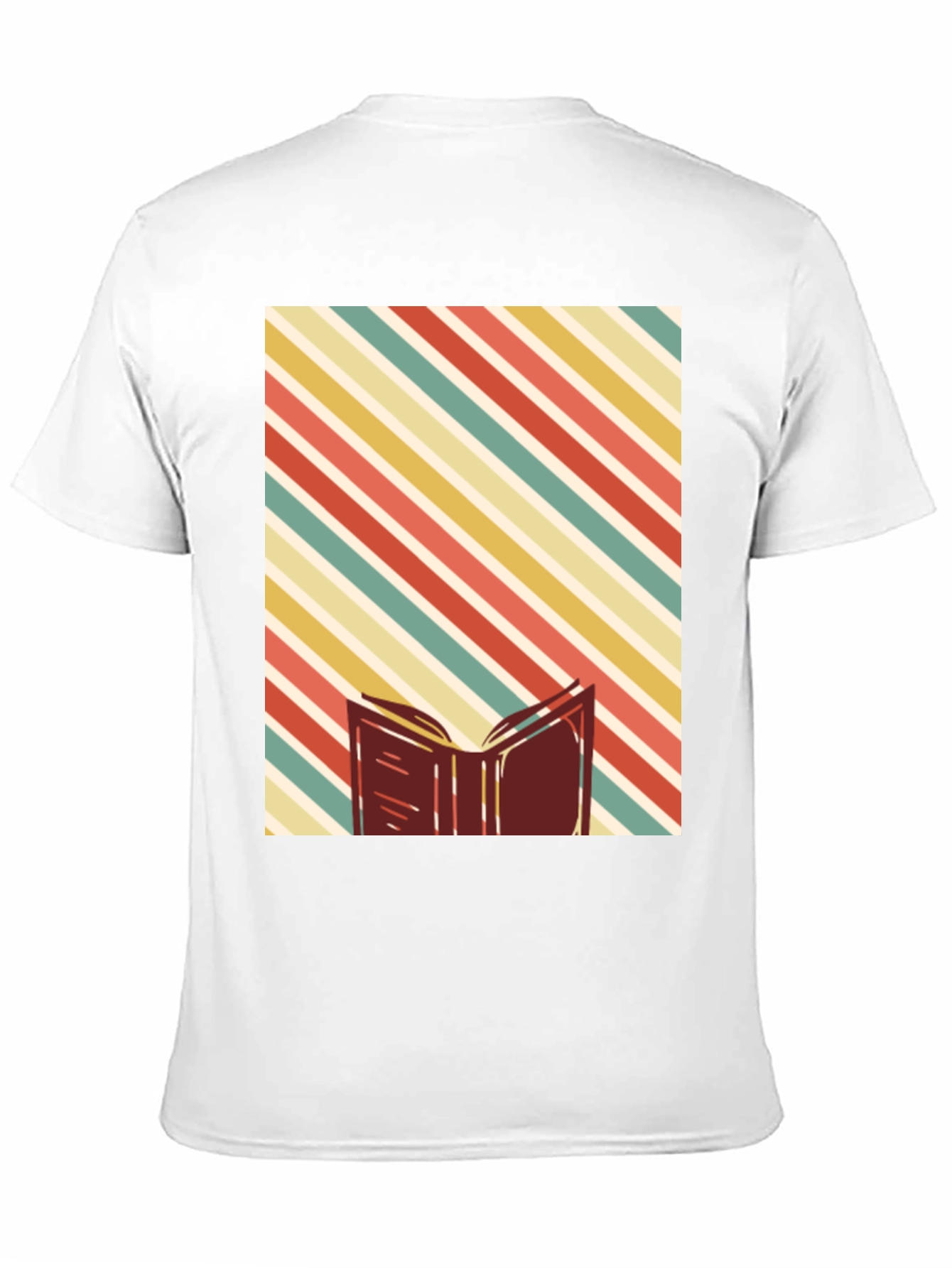 Retro Striped Book T-Shirt - Readers Delight