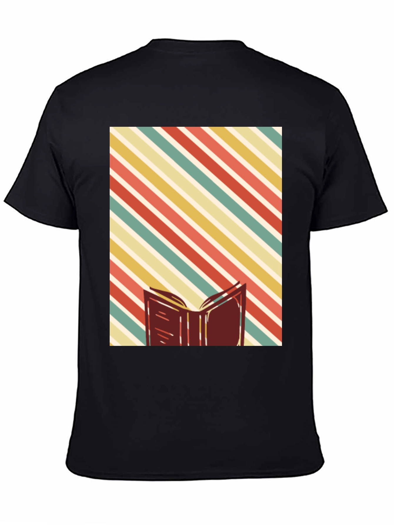Retro Striped Book T-Shirt - Readers Delight