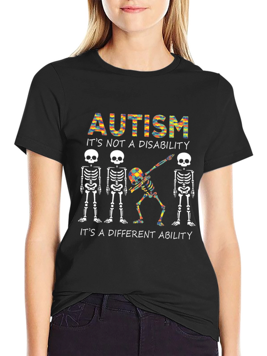 Autism Awareness Skeleton T-Shirt