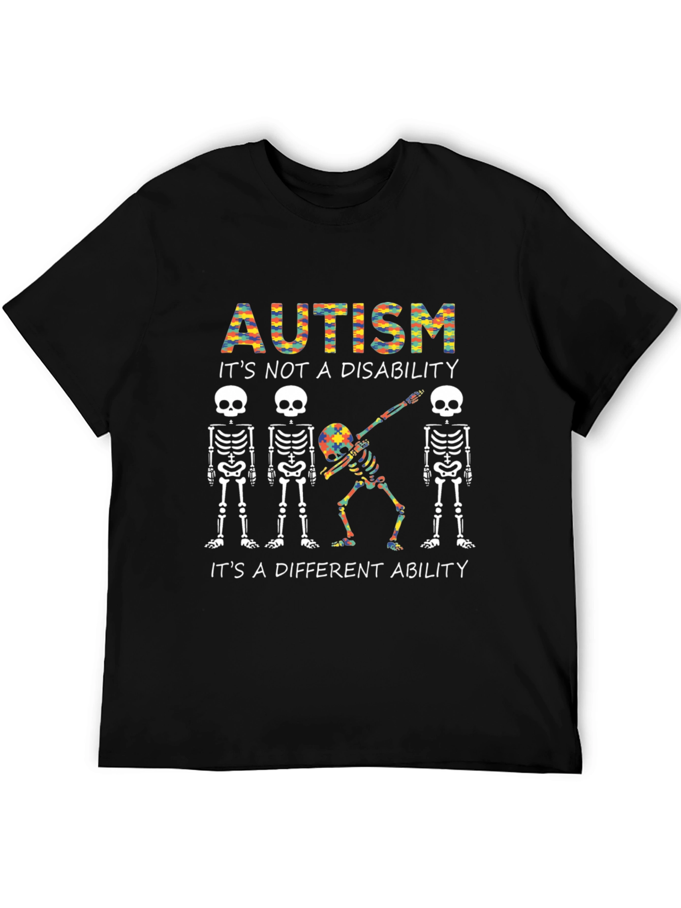 Autism Awareness Skeleton T-Shirt