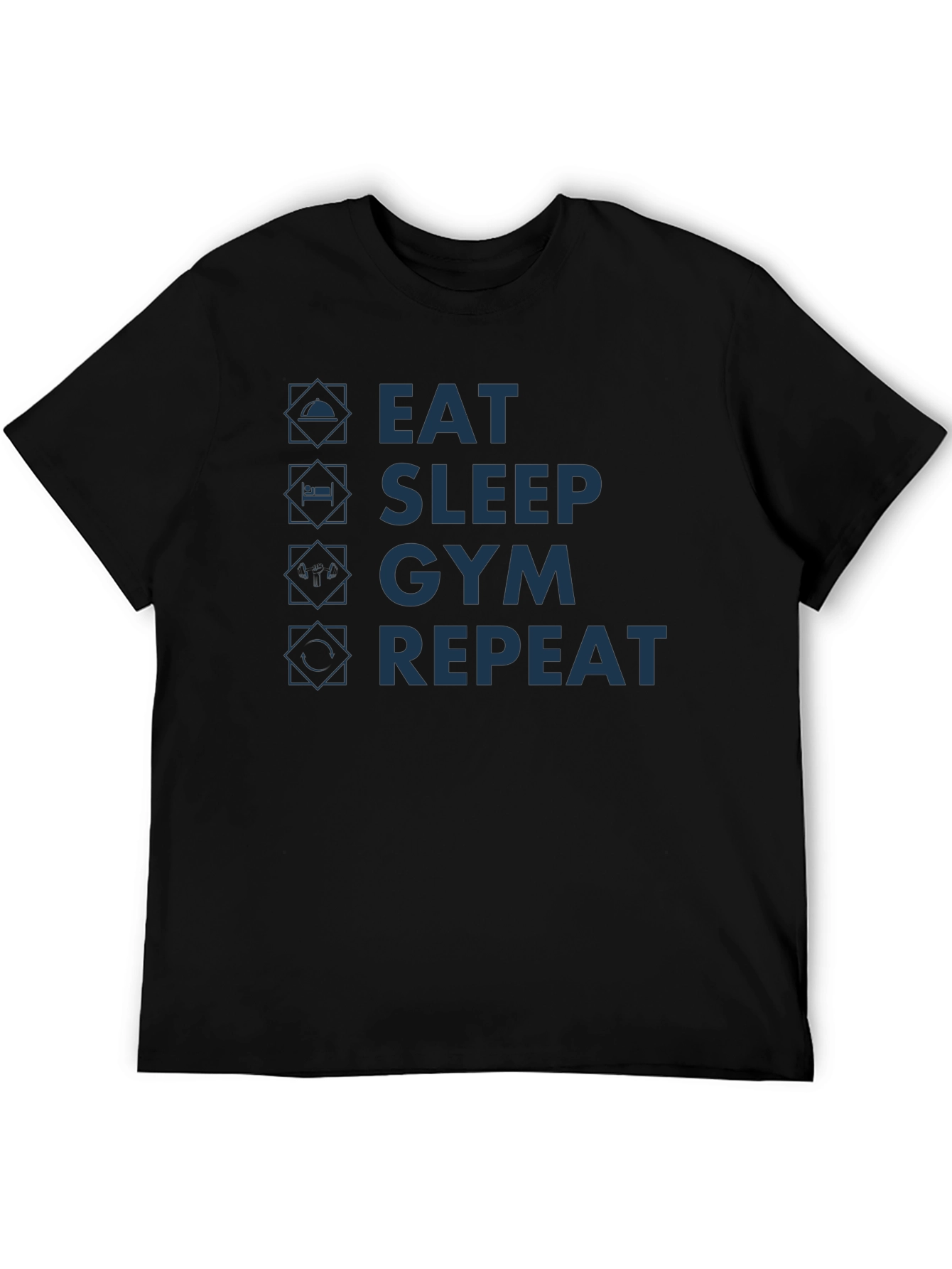 Eat Sleep Gym Repeat T-Shirt - Fitness Motivation