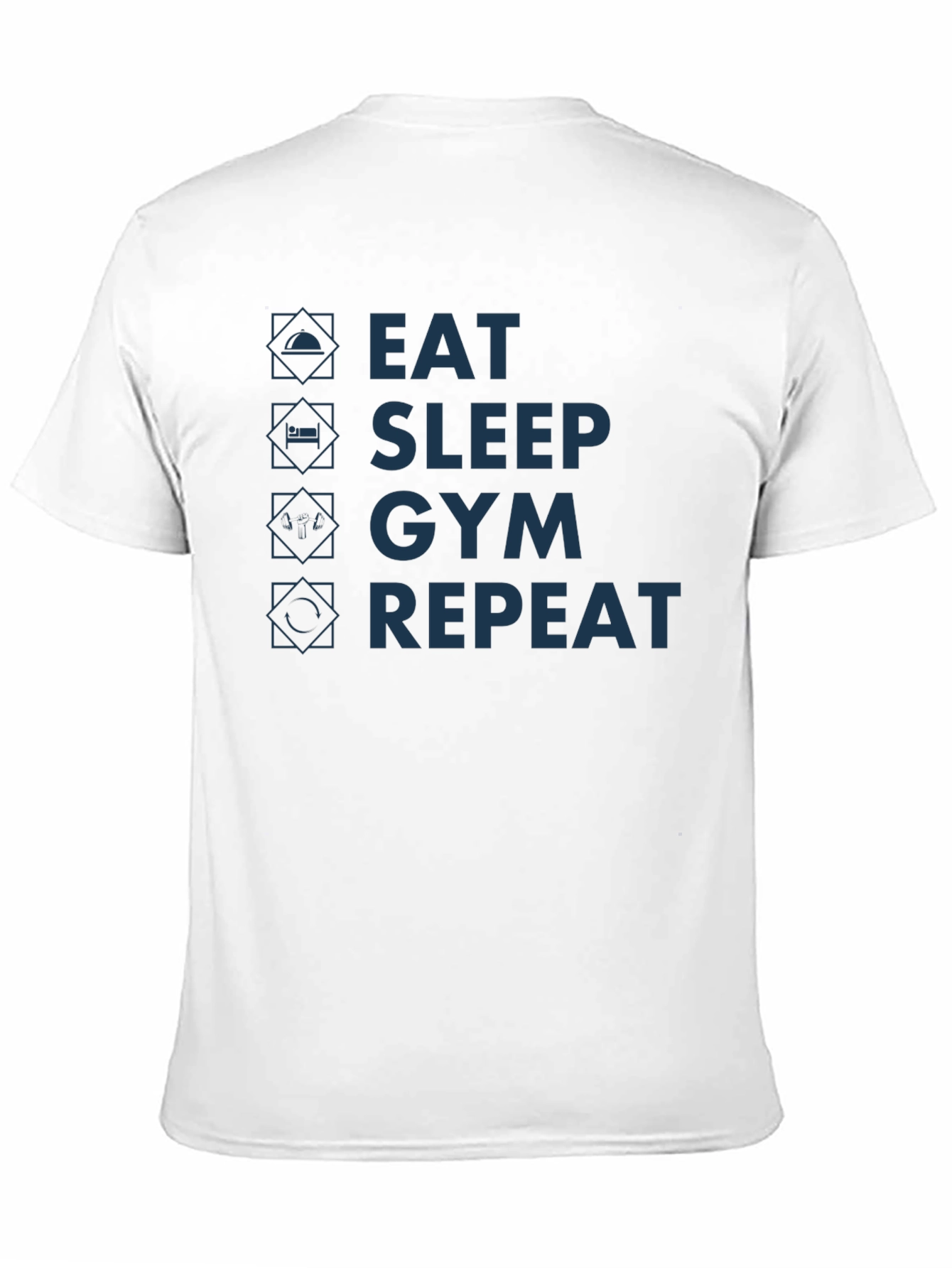 Eat Sleep Gym Repeat T-Shirt - Fitness Motivation
