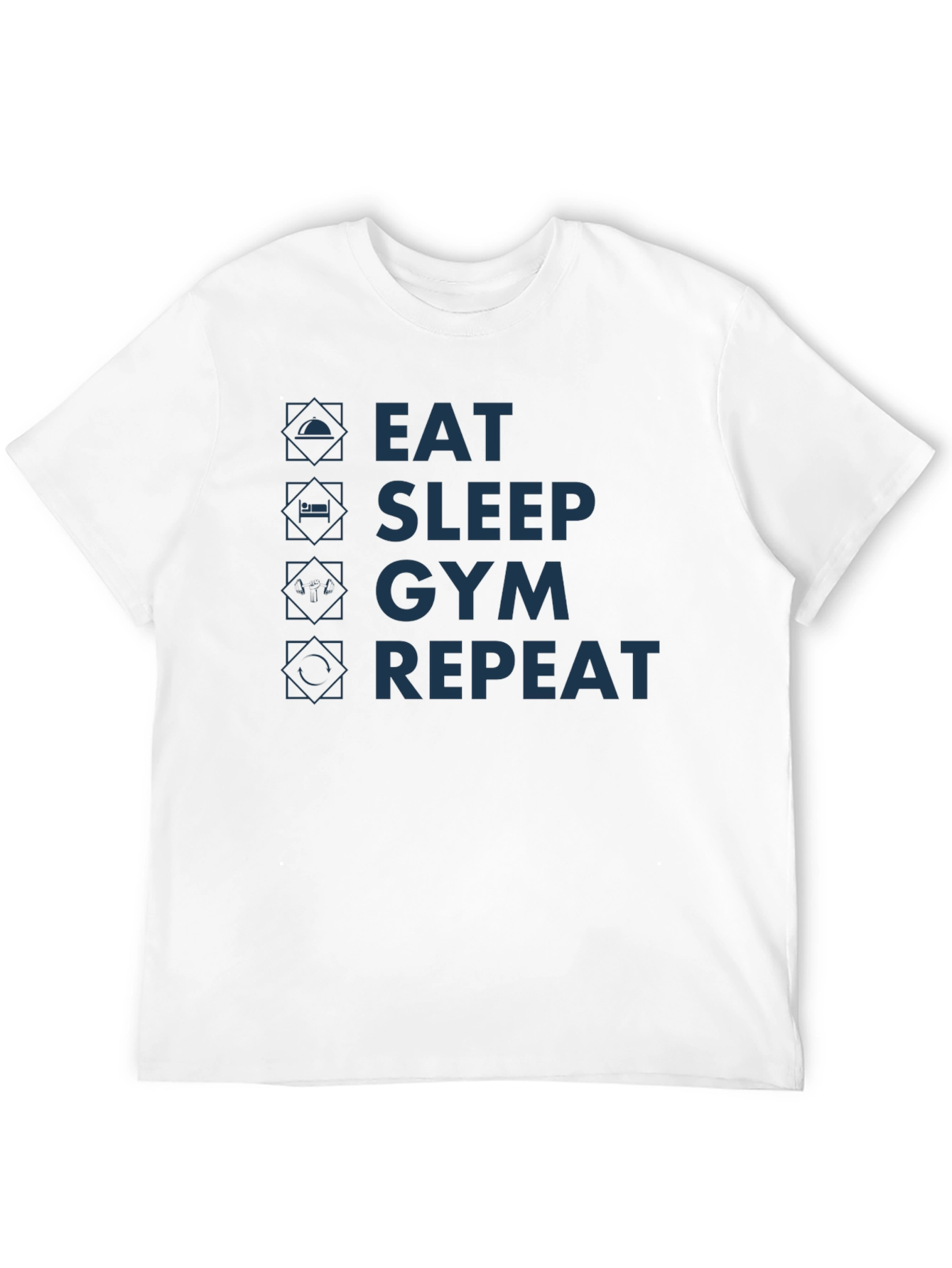 Eat Sleep Gym Repeat T-Shirt - Fitness Motivation