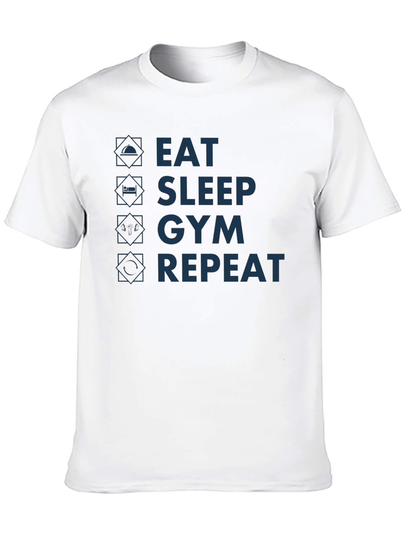 Eat Sleep Gym Repeat T-Shirt - Fitness Motivation