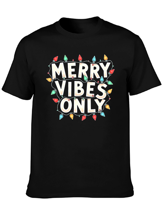 Merry Vibes Only Christmas Lights T-Shirt