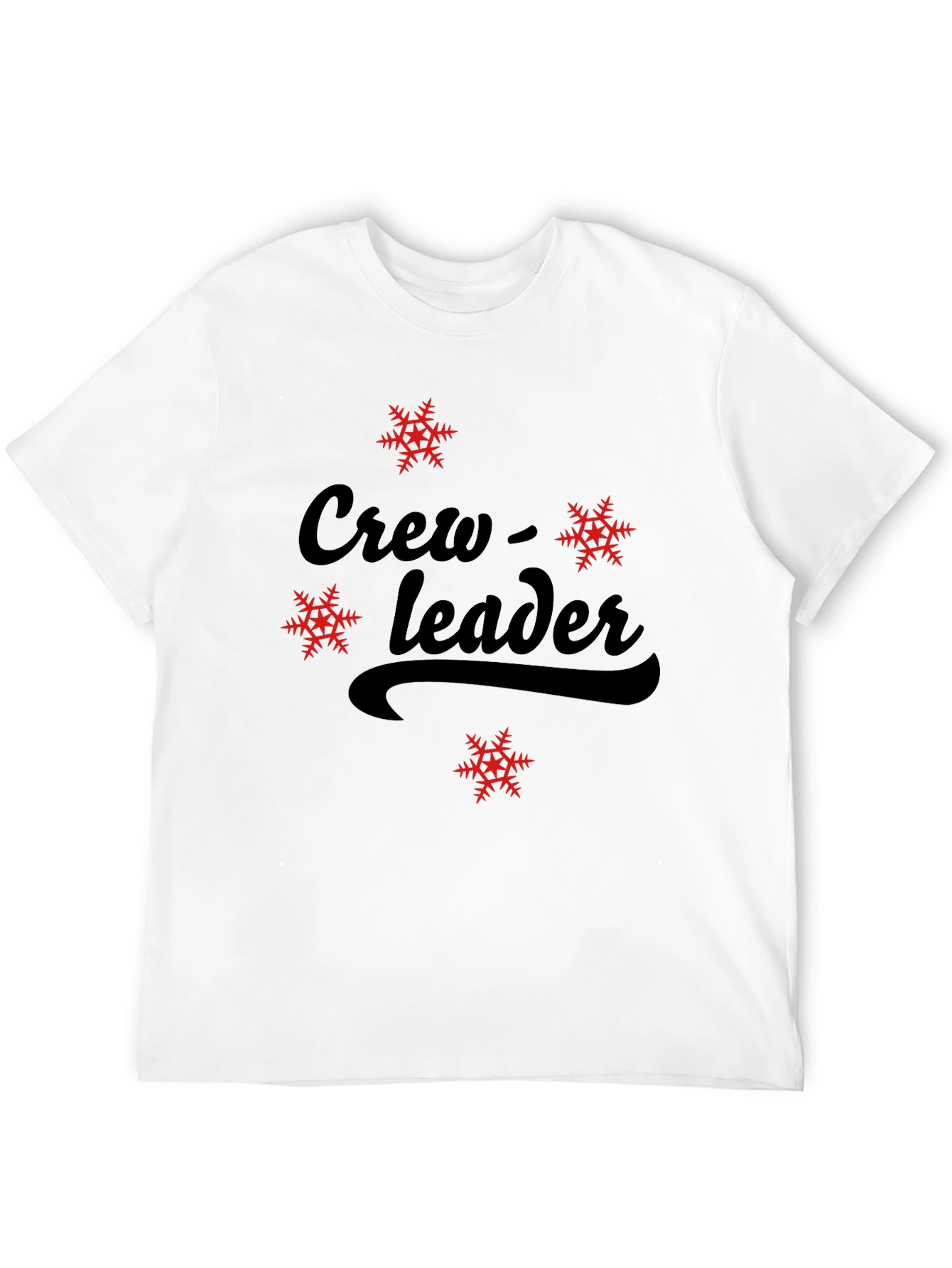 Crew Leader Snowflake Graphic Black T-Shirt