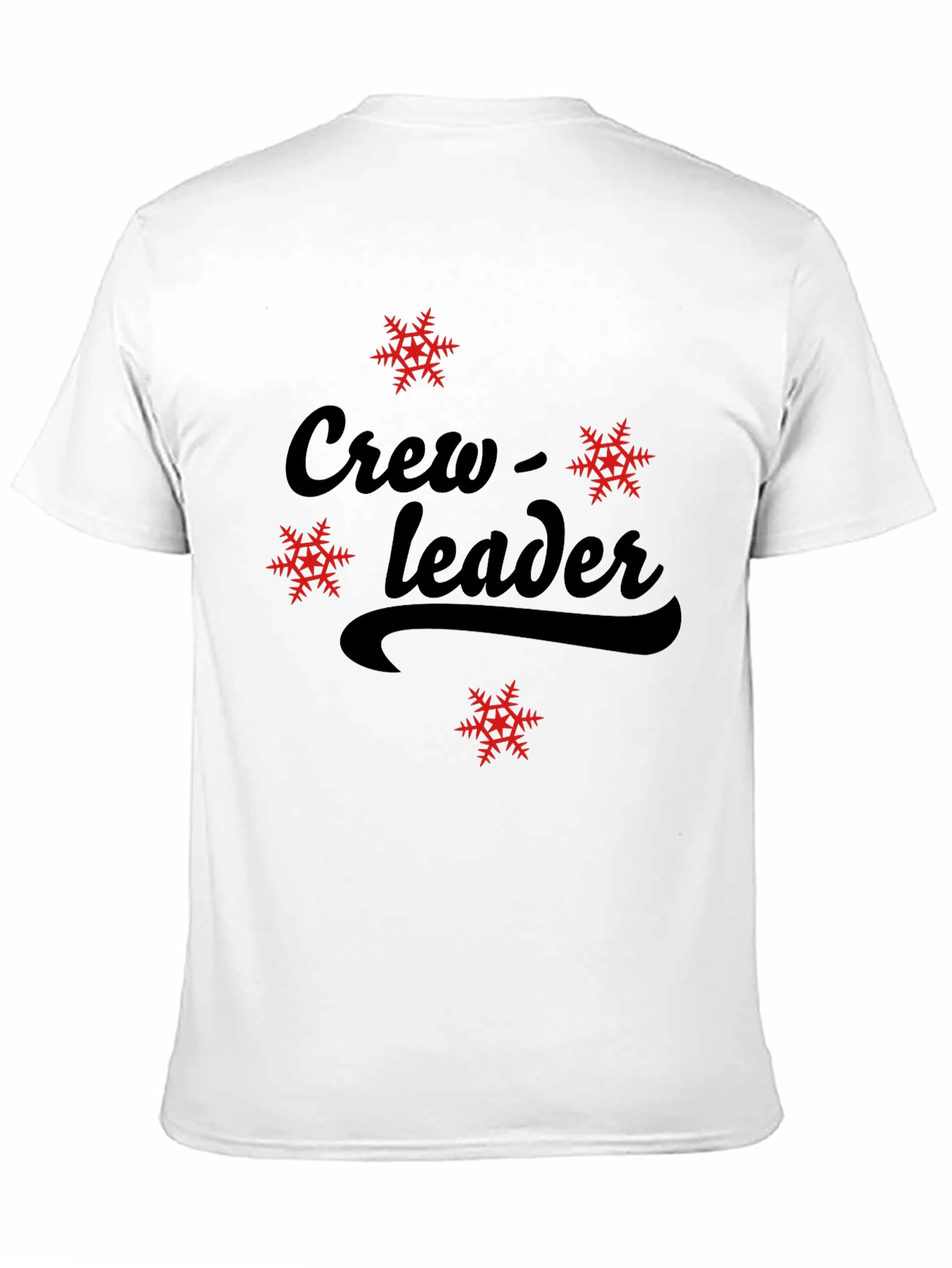 Crew Leader Snowflake Graphic Black T-Shirt