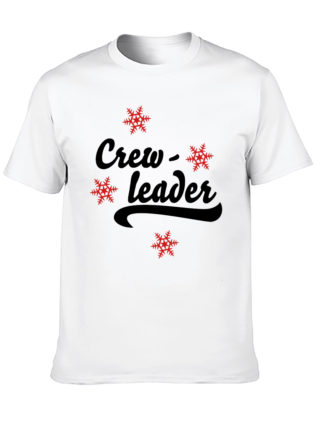 Crew Leader Snowflake Graphic Black T-Shirt
