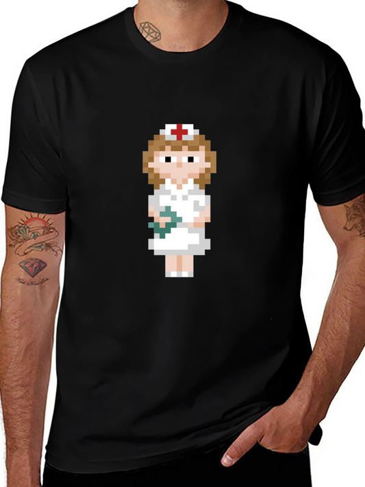 Pixel Nurse T-Shirt - Retro Gaming Style