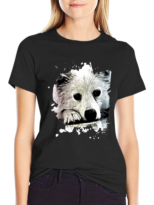 Cute Dog Graphic T-Shirt - Trendy Casual Wear