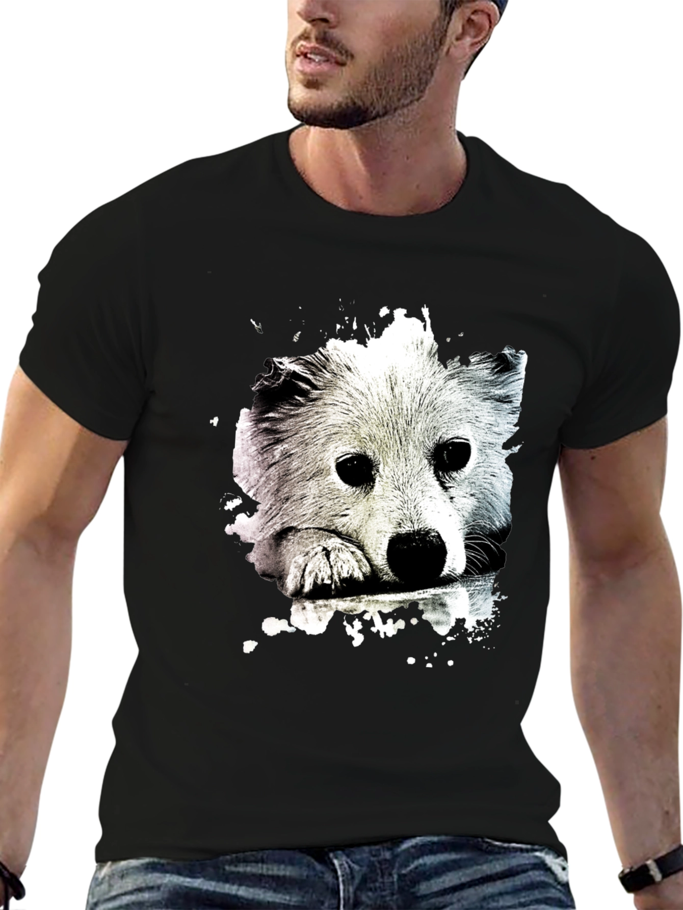 Cute Dog Graphic T-Shirt - Trendy Casual Wear