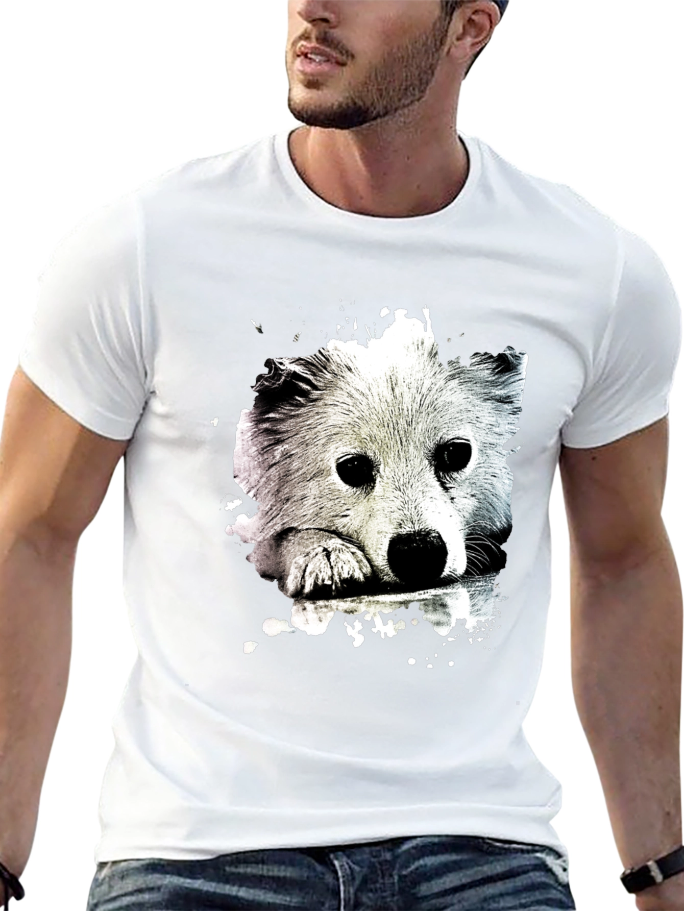 Cute Dog Graphic T-Shirt - Trendy Casual Wear