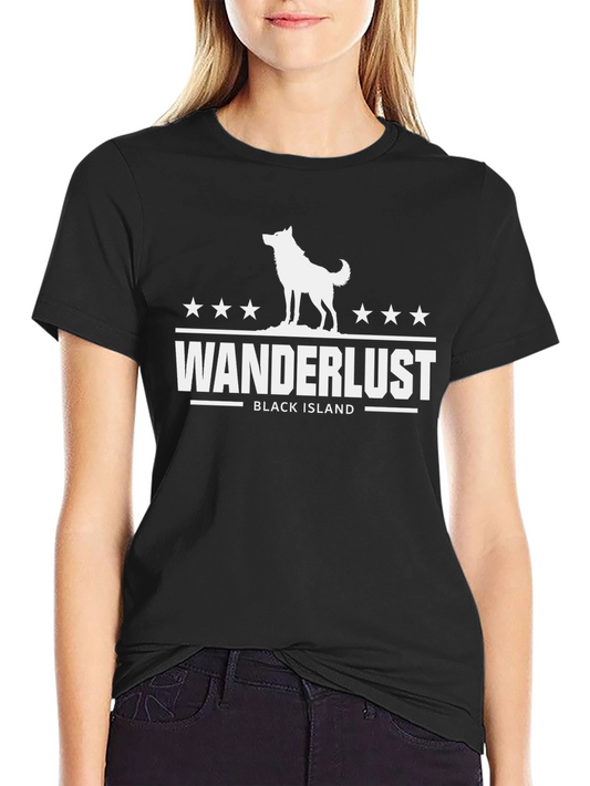Wanderlust Black Island Graphic Tee