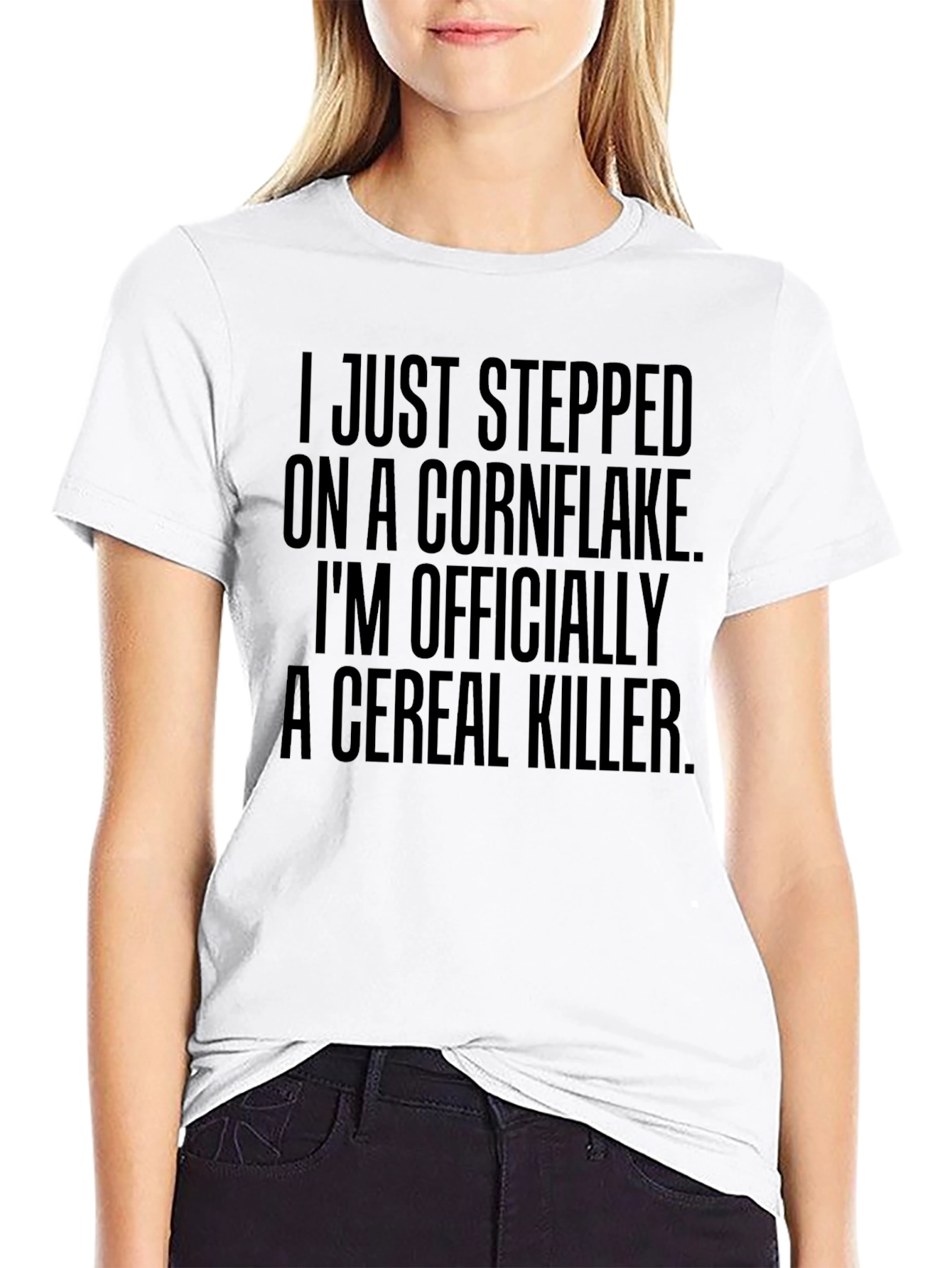 Cereal Killer Graphic T-Shirt Funny Humor Tee
