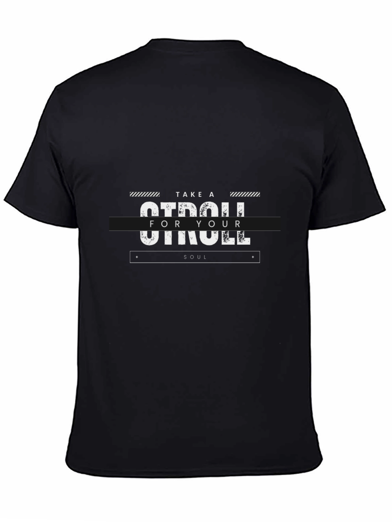 Stroll for Your Soul Graphic T-Shirt - Black