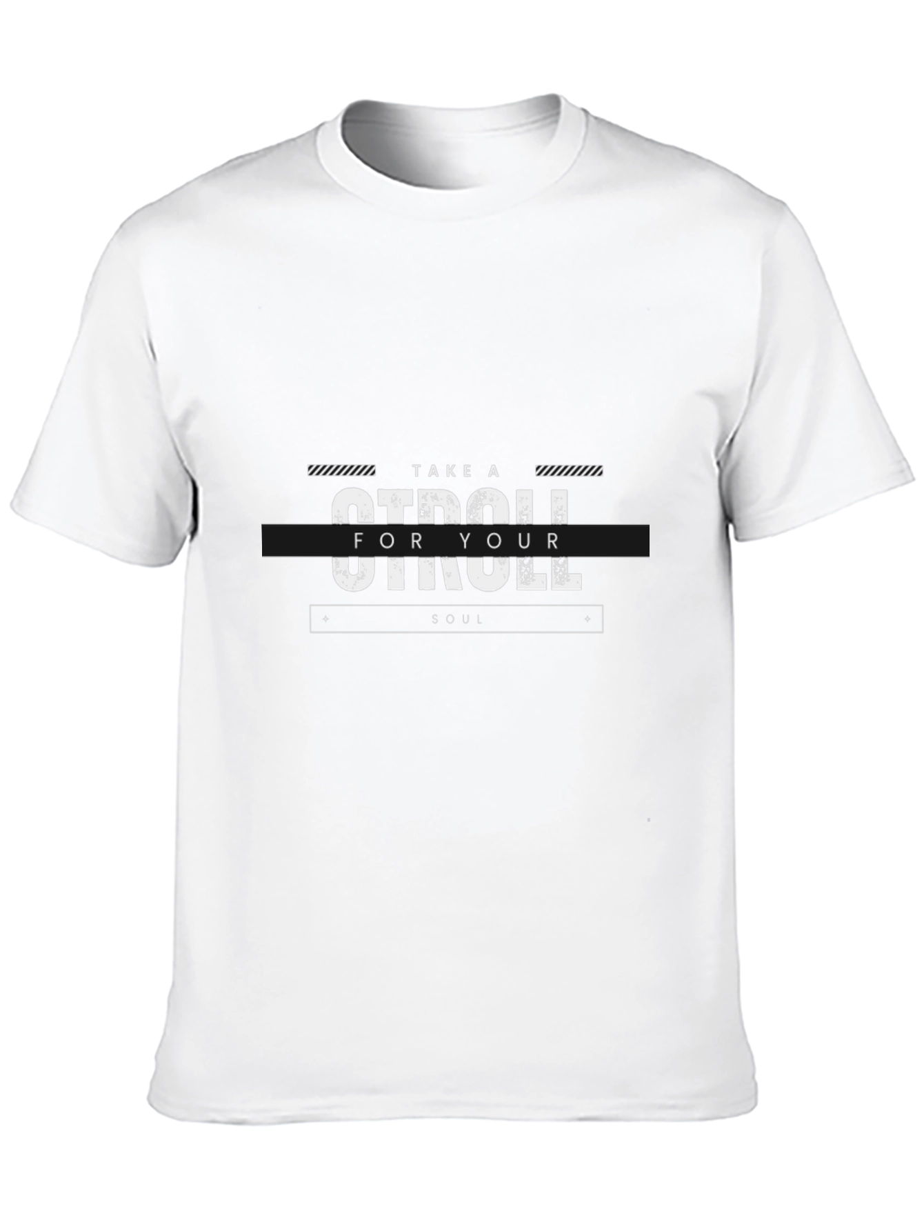 Stroll for Your Soul Graphic T-Shirt - Black