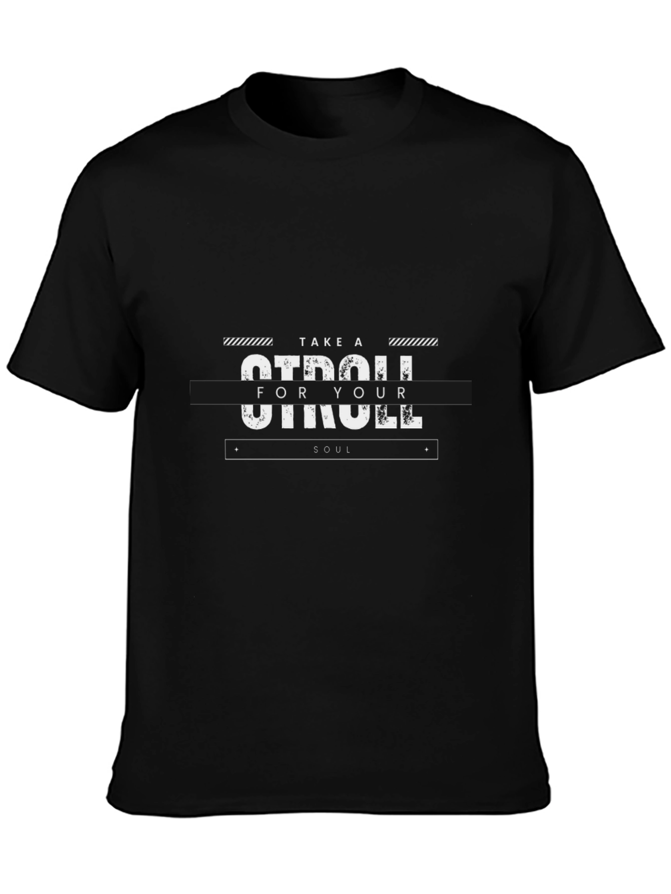 Stroll for Your Soul Graphic T-Shirt - Black